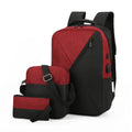 New Stylish Durable Boys Leisure Travel Laptop USB Charging School Bag Set of 3 Set School Backpack Kids for Middle School