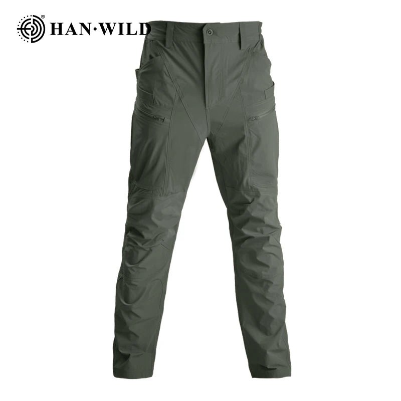 HAN WILD Color Quick Drying Pants Tactical Pants Camping Outdoor Street Pants