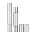 HUIHO Fashion Design Double Sides Silver Empty Round Lipstick Tube Custom Packaging Lipstick Container