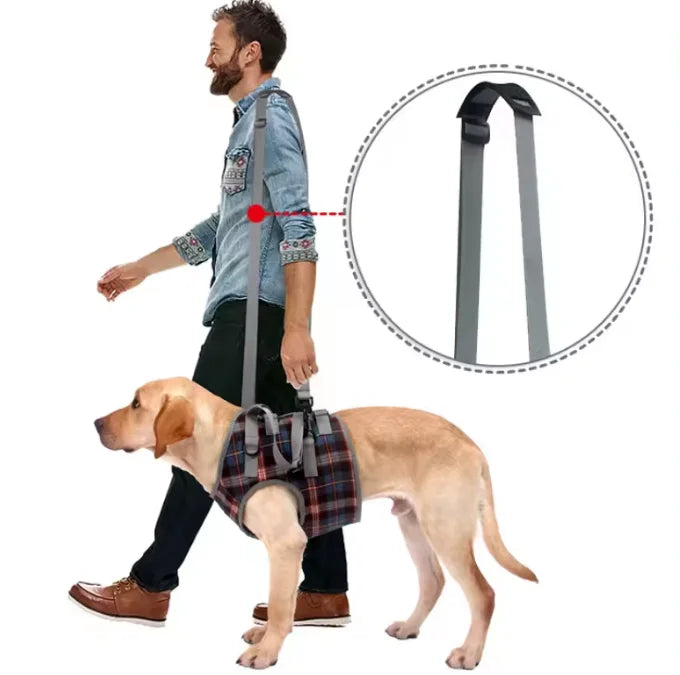 USMILEPET Adjustable Dog Support Harness Breathable Straps Solid Pattern for Walk Recovery Legs Lift Sling for Paralysis Dogs