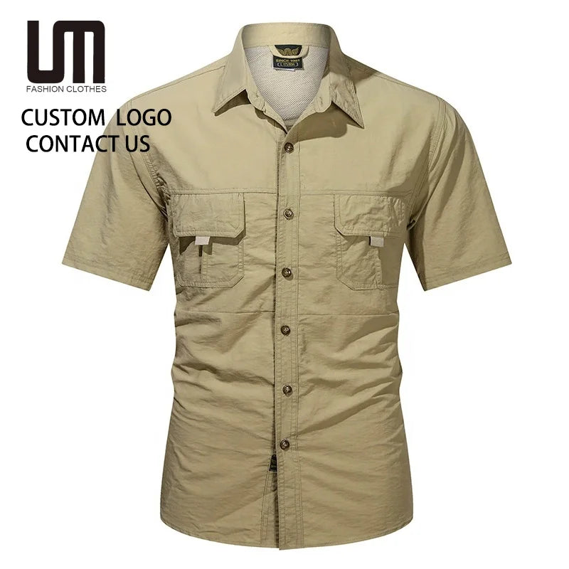 Cheap Hot Selling Products Summer Men Cargo T-Shirt - Outdoor Short Sleeve Shirt for Hiking Hunting Fishing Climbing Wear