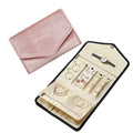 Travel Foldable Envelope Shape Soft Velvet Jewelry Case Button Closure Organizer for Earrings Necklaces Rings Bracelets