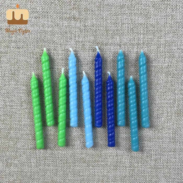 Flameless Twisted Spiral Taper Candles for Birthday Party Wedding Easter New Year Home Decoration Bars in Bulk