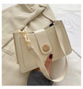 2023 Textured Decoration Solid Color One Shoulder Lightweight Fashion Trend Beautiful Versatile Women'S Handheld Shoulder Bag