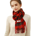 New Winter Christmas Scarf Scarves for Women Scarfs Stylish Long Plaid Blanket Tartan Wrap Shawl