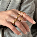 High Quality Minimalist Very Fine Rings 2mm 4mm 6mm Blank Gold Ring Stainless Steel Trendy Simple Gold Plated Jewelry
