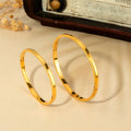 Simple Fashion Jewelry 18k Gold Plated Blank Hoop Bangles Bracelets