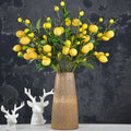 M230 Faux Yellow Lemon Artificial Fruit Plant Plastic Simulation Silk Artificial Lemon Branches for Party Home Table Centerpiece