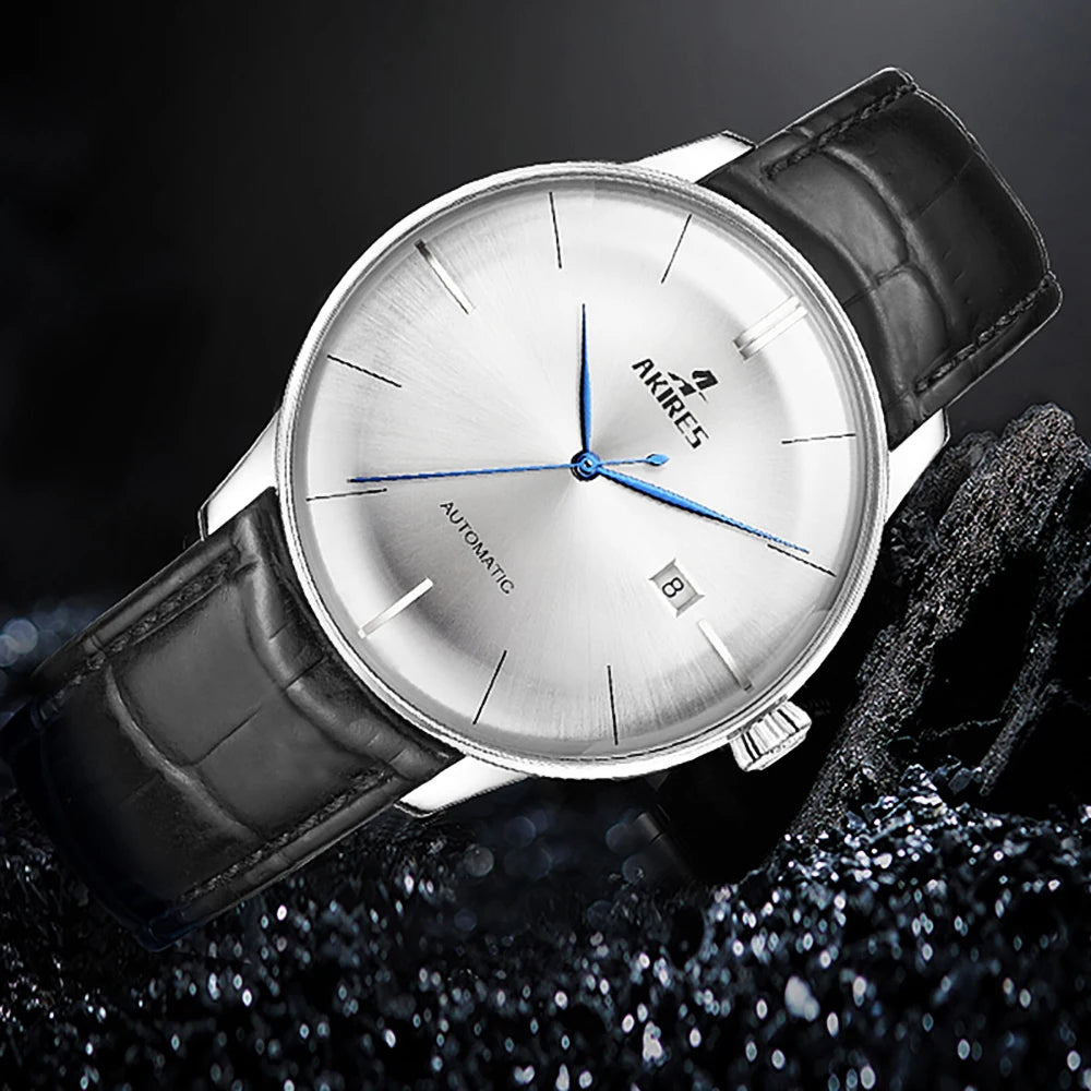 Dome Sapphire Crystal Wrist Watch 5ATM Stainless Steel Mechanical Watch For Men