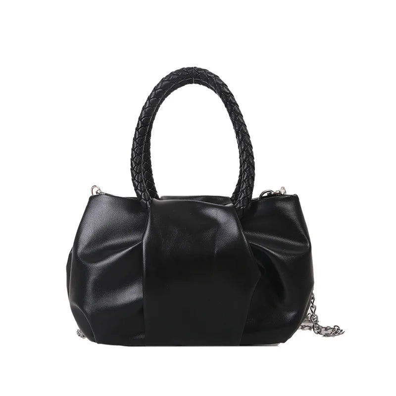 Retro Casual Shopping Bag Fashion Exquisite Women Totes Shoulder Bags Female Leather Solid Color Handbag for Women