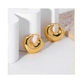 Aretes Acero Inoxidable Por Mayor Fashion Jewelry Gold Plated Stainless Steel Chunky Hollow Heart Hoop Earrings for Women