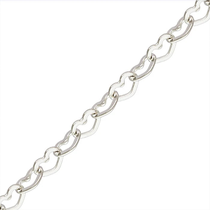 High Quality 925 Sterling Silver Heart Chain 2.1mm Jewelry Accessories Bracelet Necklace Chains