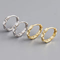 Dropshipping 925 Sterling Silver Smooth Surface Wave Shape Hoop Earring Jewelry for Women