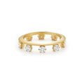 LOZRUNVE 925 Sterling Silver Hip Hop Hanging Diamond CZ Stackable Eternity Ring