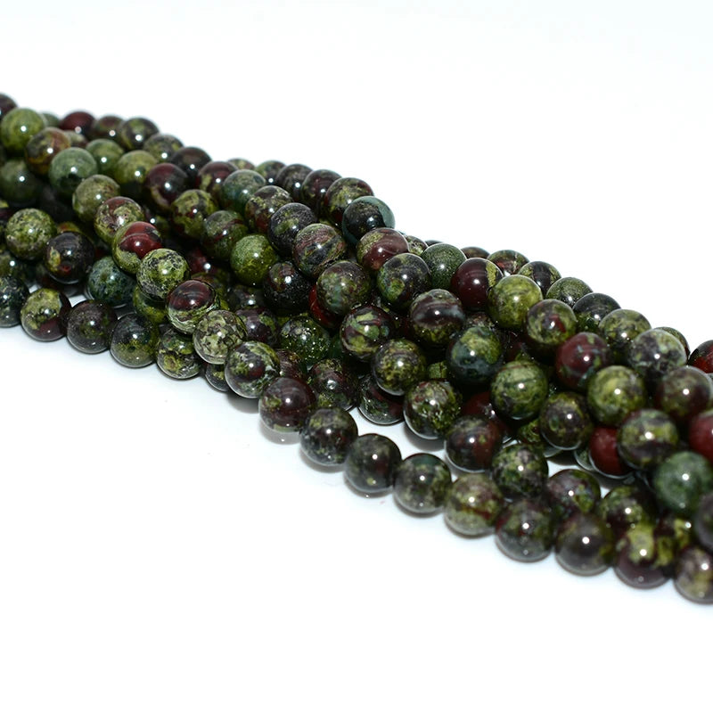 Wholesale 4/6/8/10/12mm Natural Dragon Blood Loose Gemstone Beads For DIY Jewelry