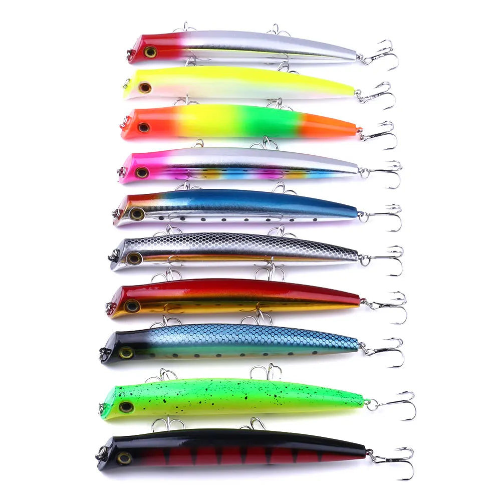 12CM 15.6G Hot Sale Hard Lure Bait Fishing Plastic Artificial Popper Fishing Lures MegaBDM