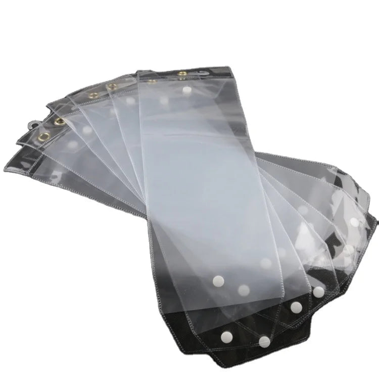 100pcs 12-26inch Customized logo PVC Packaging for Hair Extensions Hanger Button Design with Logo Display