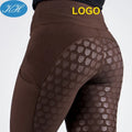 CUSTOM HIGH END FULL SEAT LEGGINGS  BROWN COLOR EQUESTRIAN FUNCTION RIDING PANTS