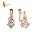 FJ Fallon Fashion Jewelry Earrings Plated in 585 Rose Gold Brass Based