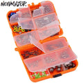 NEWMAJOR 165pcs Carp Fishing Accessories Set Waterproof Aluminium Fishhook & Lure Combination for Fishing Enthusiasts