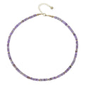 Wholesale Amethyst Turquoise Beach Jewelry Bohemian Style Ladies Natural Stone Beaded Clavicle Chain Stainless Steel Necklace