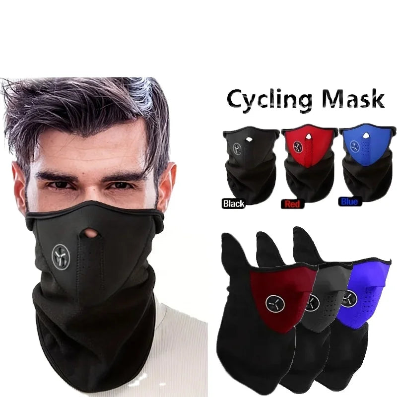 IRONDONKEY Neoprene Neck Warm Half Face Windproof Mask Winter Bicycle Motorcycle Ski Mask Cycling Headwear