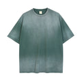 Wash Tie Dye White Plus Size Knitted Breathable Oversize Vintage Custom Men T-shirt