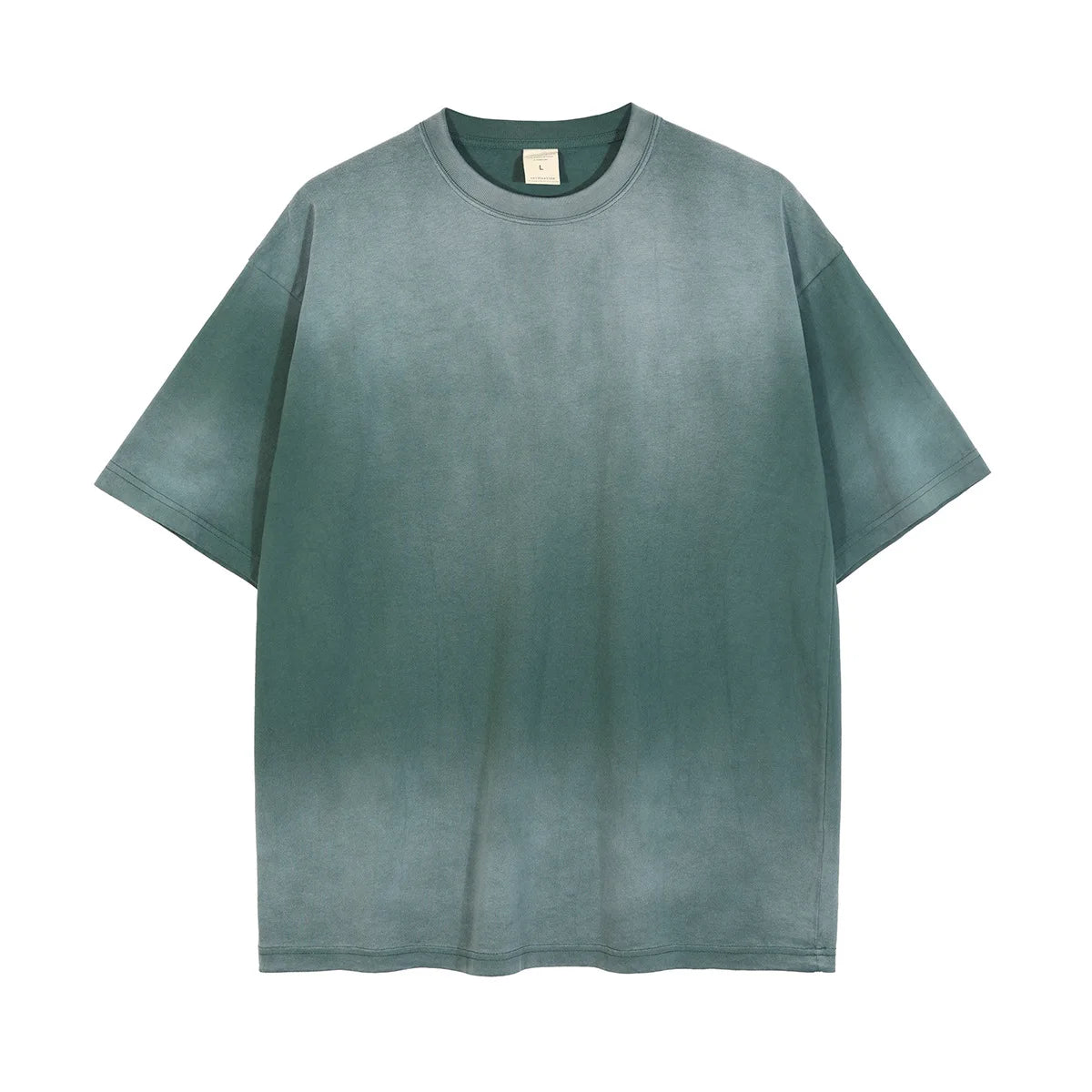 Wash Tie Dye White Plus Size Knitted Breathable Oversize Vintage Custom Men T-shirt