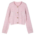 Custom OEM&ODM LOGO Women Sweater Jacquard Ladies Knitwear Long Sleeves Knit Clothes Winter Women Knitted Cardigan Sweater