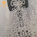 White Sequins Beaded Lace Fabric Wedding Dress Fabric Lace Bridal Lace Rayon Embroidery Tulle Mesh Fabric