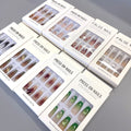 New Arrived Luxury Designed Reusable False Nails Short Custom Acrylic Press on Nails Artificial Nails With Glue for Woman