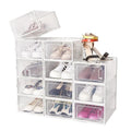 Wholesale 12PCS Shoe Men Work Shoe Box Plastic Sneaker Box Shoe Boxes With Custom Logo
