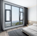 Modern Design Tilt and Turn Aluminum Alloy  Double Glazed Sliding Windows and Doors