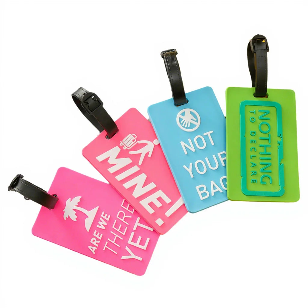 Wholesale PVC Soft Plastic Luggage Tag with Personality Letter Travel Suitcase Identification Tag