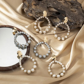 Wholesale Baroco Style Freshwater Pearl Earrings for Sale