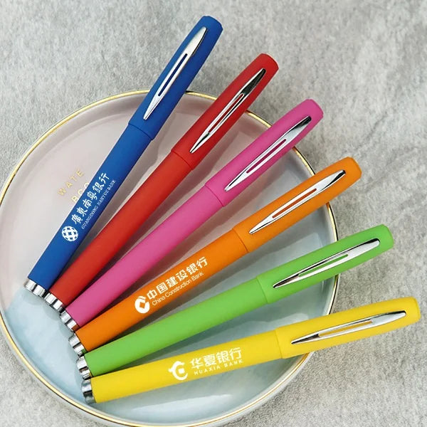Neutral Pen Stamping Advertising Pen Custom LOGO Gift Black Water Business Metal Ballpoint Pen