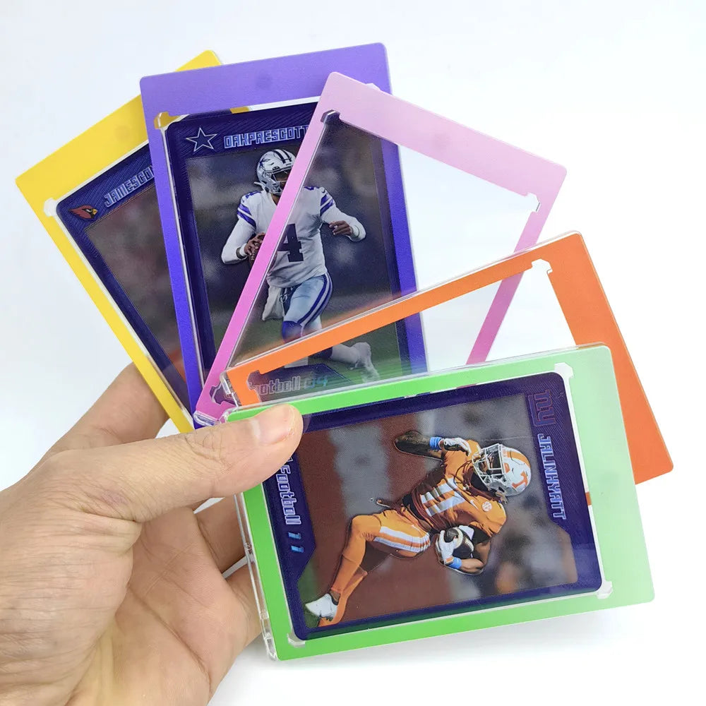Wholesale  Color Plastic 35pt UV Protection One Touch Magnetic Card Holder Frame for Sports Trading Game Baseball Card Display