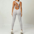 Wholesale Sportswear Custom Women Fitness Gym Bodysuits One Piece Scrunch Workout Romper Yoga Jumpsuit for Women