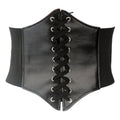 Ladies' Fashion Leather Belt Retro Western Luxury Stretch PU Wide Elastic Waist Seal for Dress Decoration Girls' Accessory