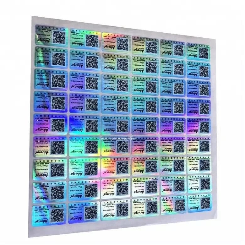 Adhesive Sticker With VOID Tamper Proof QR Code Hologram Sticker