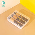 YAN Luxury 10ml Amber Cylinder Glass Perfume Oil Set Roll on Sample Bottles with Bamboo Cap and Plastic Box Customizable Logo