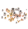 3mm 4mm 5mm 6mm 8mm Stainless Steel Round Spacer Loose Beads Red Gold Plated Small Hole Spacer Smooth Beads Finding ForJewelry