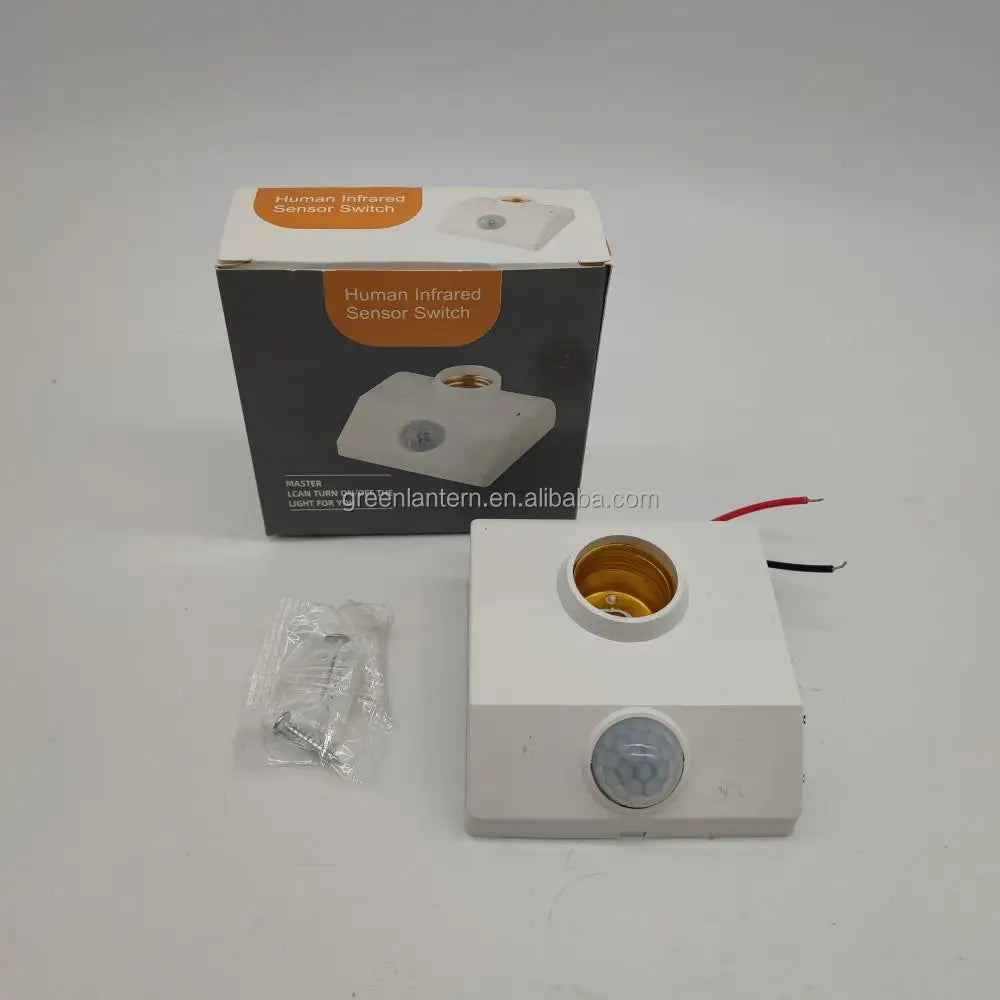 PIR Human Infrared Sensor Switch E27 Lamp Holder Time Delay Function Smart Screw Socket for LED Bulb Lamp Stair Home Hotel