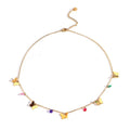 Elegant Butterfly Necklace Female Niche Design Stainless Steel 18k Gold Plated With Multiple Colors Cubic Zircon Stones