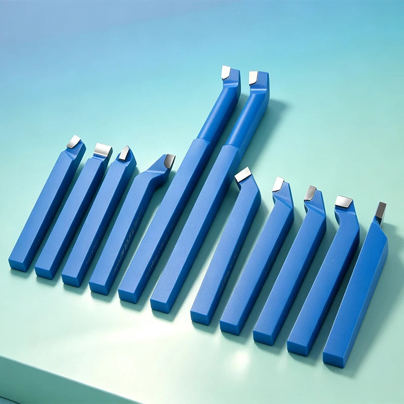 DIJIN Carbide Tipped Thread Turning Tool Set Lathe Cutter Welding Cutter Tool OEM 16x16mm/11pcs Uncoated for Mini Lathe