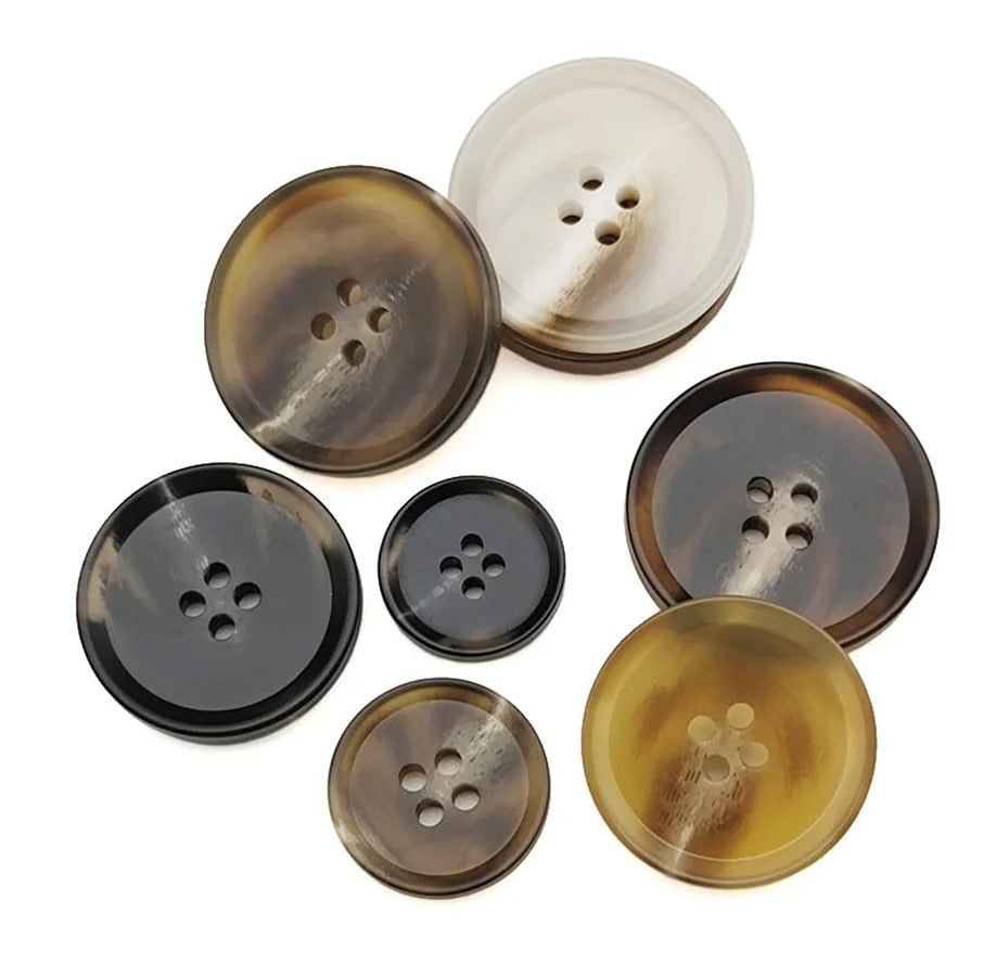 Hot-Sale 4-Hole Pearlescent Resin Buttons Rectangle Eco-Friendly Moonlight Flatback Decorative Buttons for Jeans Shirts Pearl