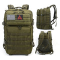 Large Capacity 45L Outdoor Hiking Backpack New Design Durable Tactical Bag Waterproof Oxford Fabric Zipper Polyester Fashion