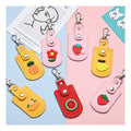 Pofeis Durable PU Leather Fruit Keychain Ntag Keyfob Pet Tag for Bag Door Dogs and Cats