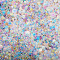 Hisenlee 450G/Bag DIY Miniature Resin Molds Fillers Jewelry 1-3MM No Hole Crystal Glass Beads Mixed Sizes for Weddings Christmas