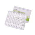 Eco-Friendly Biodegradable Cotton Ear Buds 55Pcs Gourd Head Plastic Stick Cotton Ear Swab With Flat Box for Makeup Removal